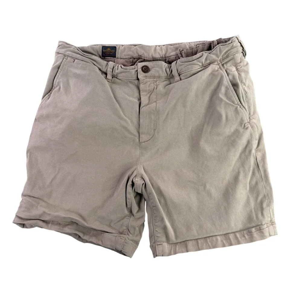 Faherty Coastline Chino Shorts Mens 36 Mauve Tailored Fit Stretch Organic Cotton